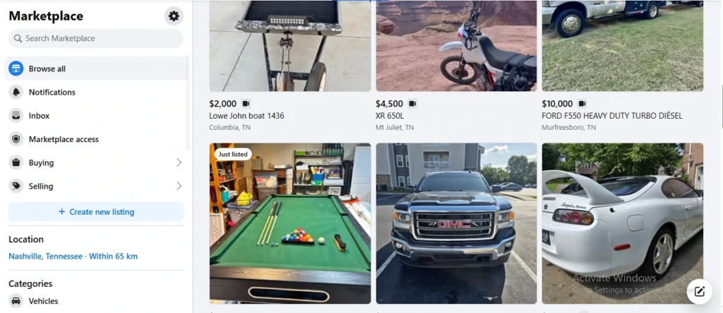 Selling on Facebook Marketplace