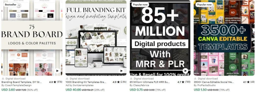 Best Selling Printables on Etsy